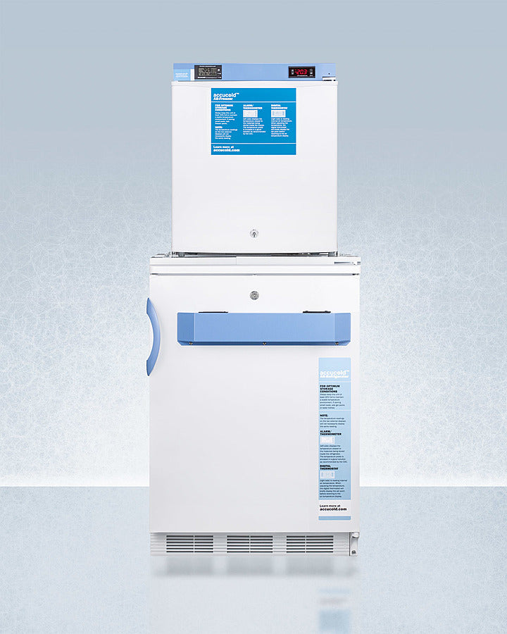 Accucold 24" Wide All-Refrigerator/All-Freezer Combination with Front Lock