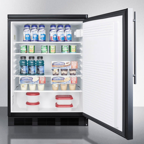 Accucold 24" Wide All-Refrigerator Auto Defrost with Stainless Steel Door