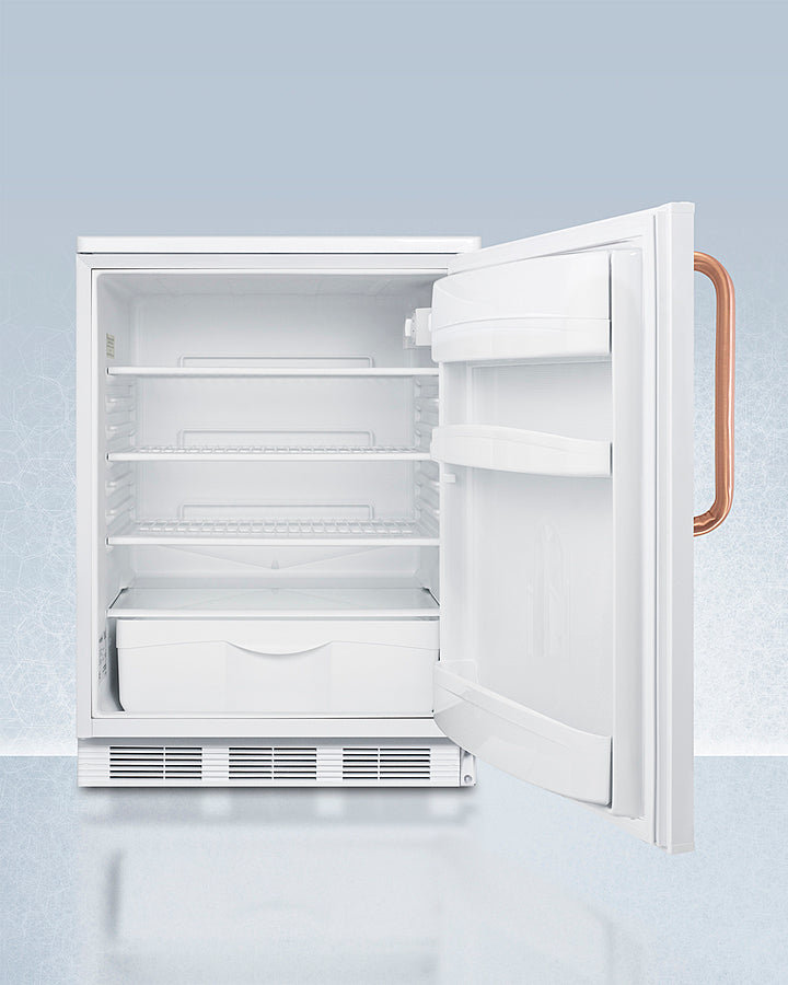 Accucold 24" Wide All-Refrigerator with Antimicrobial Pure Copper Handle