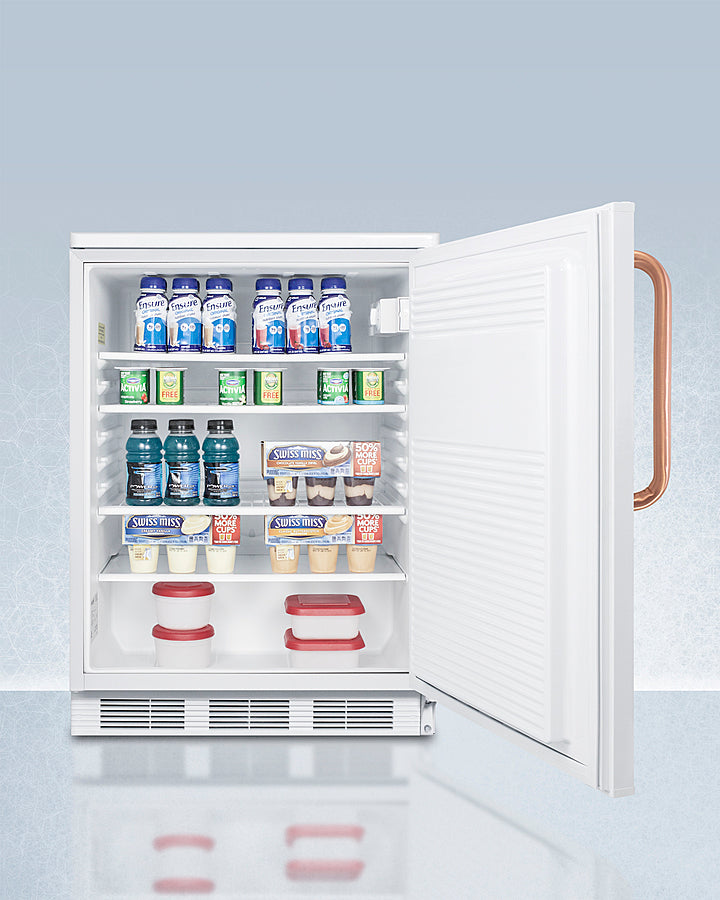 Accucold 24" Wide All-Refrigerator with Antimicrobial Pure Copper Handle