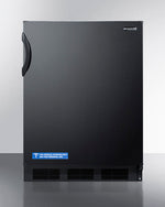 Accucold 24" Wide All-Refrigerator with Auto Defrost and Black Exterior Front