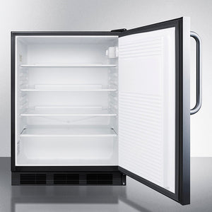 Accucold 24" Wide All-Refrigerator with Auto Defrost and Stainless Steel Exterior ADA Compliant