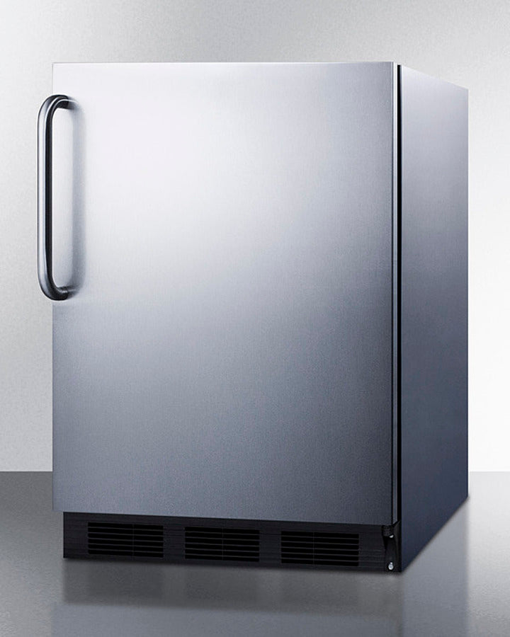 Accucold 24" Wide All-Refrigerator with Auto Defrost and Stainless Steel Exterior ADA Compliant