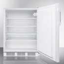 Accucold 24" Wide All-Refrigerator with Auto Defrost and White Exterior Open