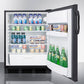 Accucold 24" Wide All-Refrigerator with Automatic Defrost and Black Exterior Full