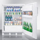 Accucold 24" Wide All-Refrigerator with Automatic Defrost and White Exterior