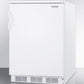Accucold 24" Wide All-Refrigerator with Automatic Defrost and White Exterior