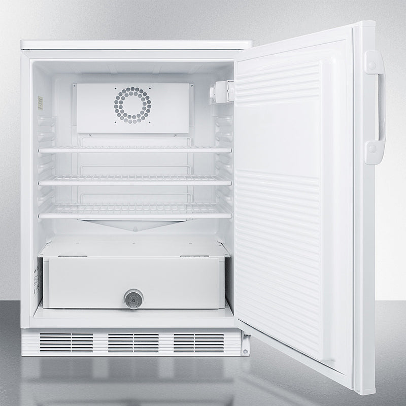 Accucold 24" Wide All-Refrigerator with Front Lock and Internal Fan ADA Compliant