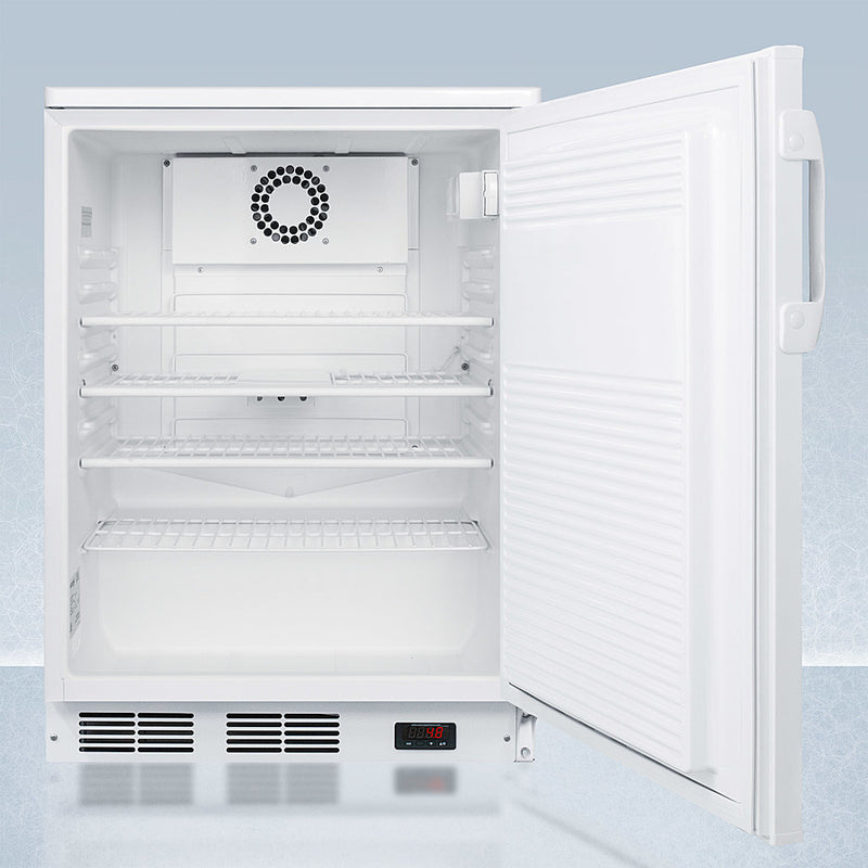 Accucold 24" Wide All-Refrigerator with Front Lock and Internal Fan