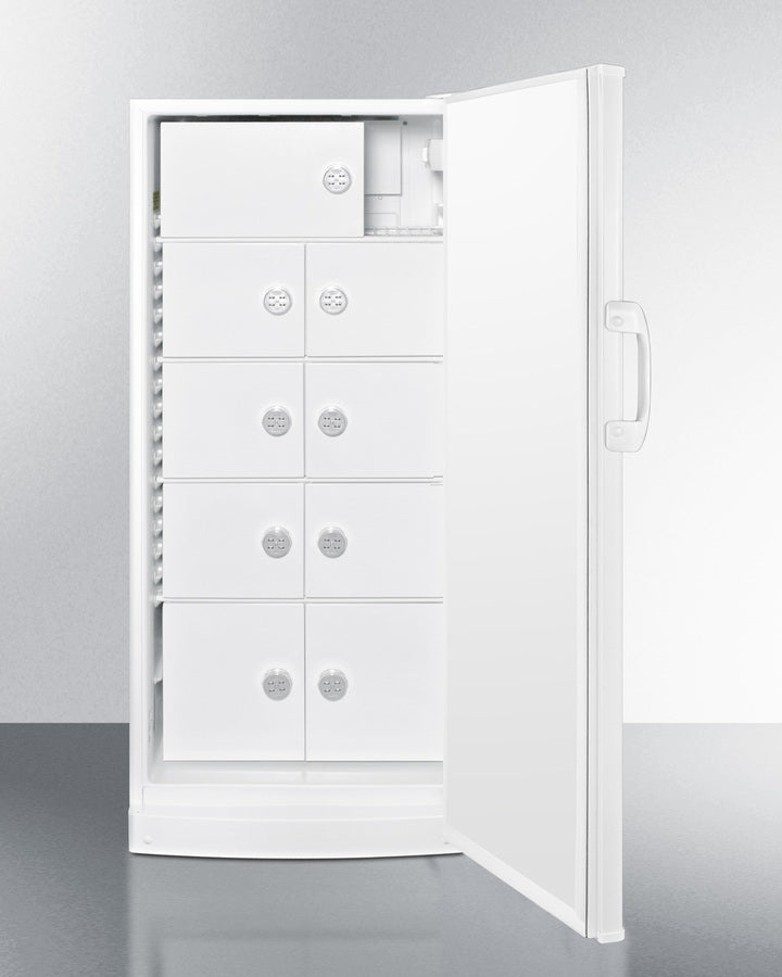 Accucold 24" Wide All-Refrigerator with Nine Interior Locking Compartments