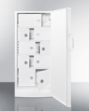 Accucold 24" Wide All-Refrigerator with Nine Interior Locking Compartments