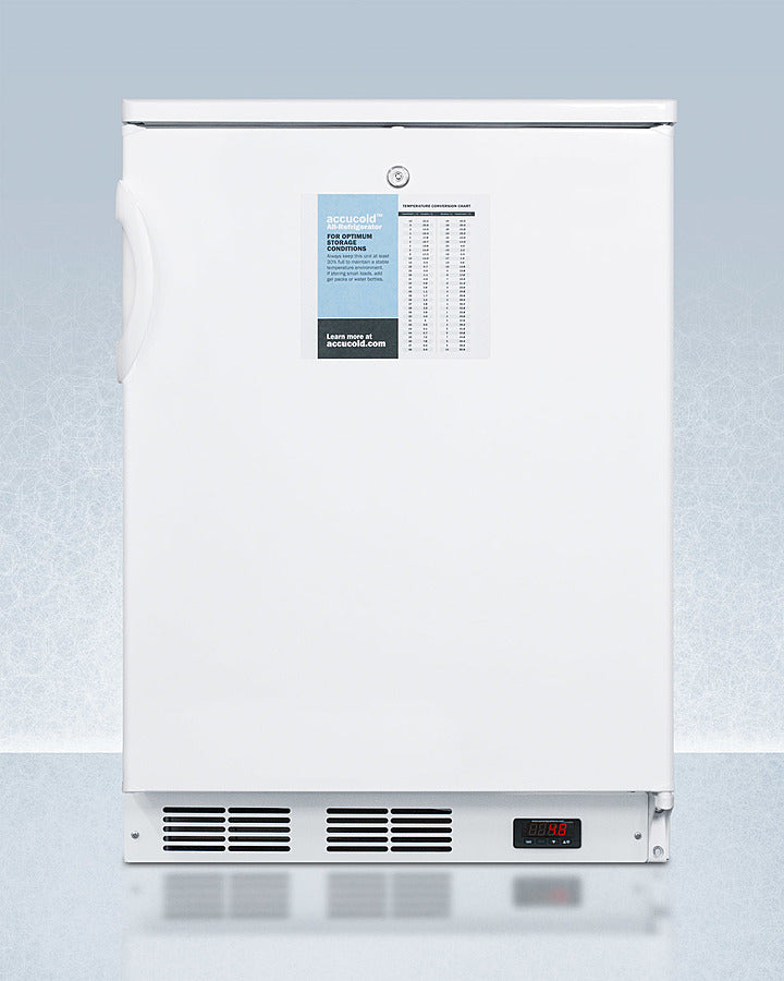 Accucold 24" Wide All-Refrigerator with Probe Hole Front