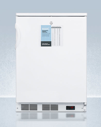 Accucold 24" Wide All-Refrigerator with Probe Hole Front