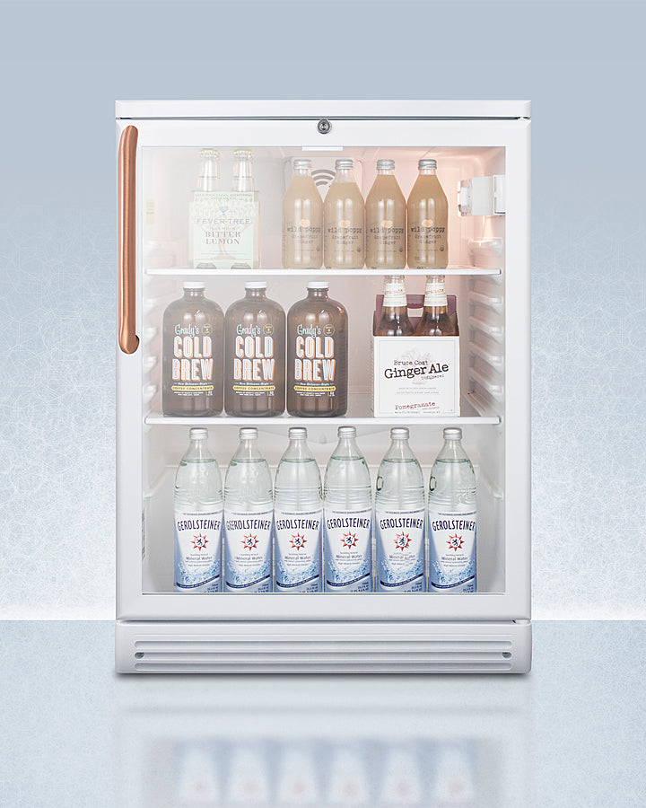 Accucold 24" Wide Beverage Center with Antimicrobial Pure Copper Handle