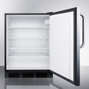Accucold 24" Wide Built-In All-Refrigerator ADA Compliant Auto Defrost with Stainless Steel Exterior
