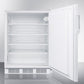 Accucold 24" Wide Built-In All-Refrigerator ADA Compliant in White Exterior - FF7LWBIADA