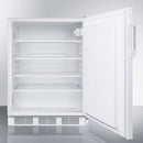 Accucold 24" Wide Built-In All-Refrigerator ADA Compliant in White Exterior - FF7LWBIADA