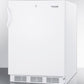 Accucold 24" Wide Built-In All-Refrigerator ADA Compliant with Automatic Defrost and White Exterior