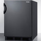 Accucold 24" Wide Built-In All-Refrigerator ADA Compliant with Black Exterior