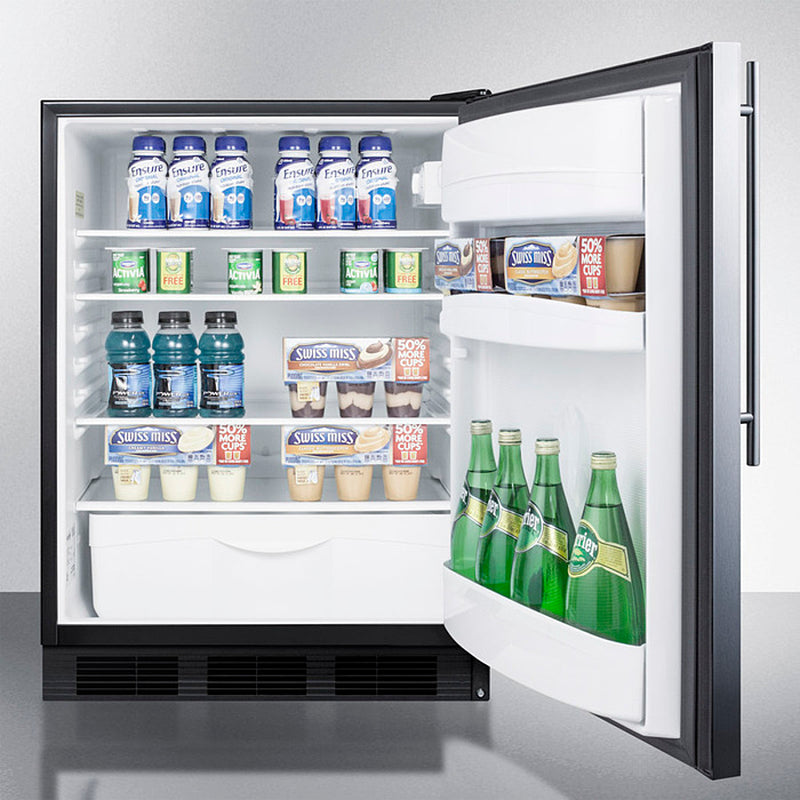 Accucold 24" Wide Built-In All-Refrigerator ADA Compliant with Thin Handle