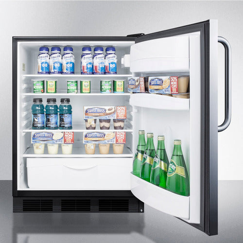 Products Accucold 24" Wide Built-In All-Refrigerator Auto Defrost with Complete Stainless Steel Exterior
