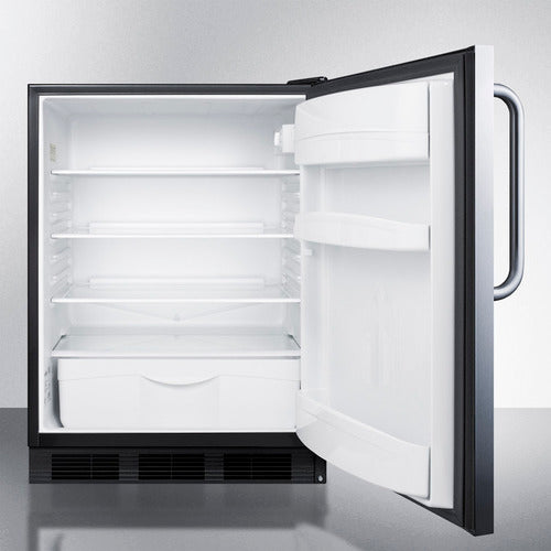 Accucold 24" Wide Built-In All-Refrigerator Auto Defrost with Stainless Steel Door