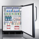 Accucold 24" Wide Built-In All-Refrigerator Auto Defrost with Stainless Steel Exterior