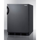 Accucold 24" Wide Built-In All-Refrigerator Automatic Defrost Operation with Black Exterior