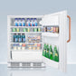 Accucold 24" Wide Built-In All-Refrigerator with Antimicrobial Pure Copper Handle ADA Compliant