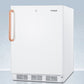 Accucold 24" Wide Built-In All-Refrigerator with Antimicrobial Pure Copper Handle ADA Compliant Angle