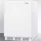 Accucold 24" Wide Built-In All-Refrigerator with Auto Defrost and White Exterior ADA Compliant