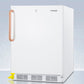Accucold 24" Wide Built-In All-Refrigerator with Copper Handle ADA Compliant Angle