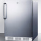 Accucold 24" Wide Built-In All-Refrigerator with Front Lock and Stainless Steel Exterior