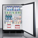 Accucold 24" Wide Built-In All-Refrigerator with Horizontal Handle ADA Compliant