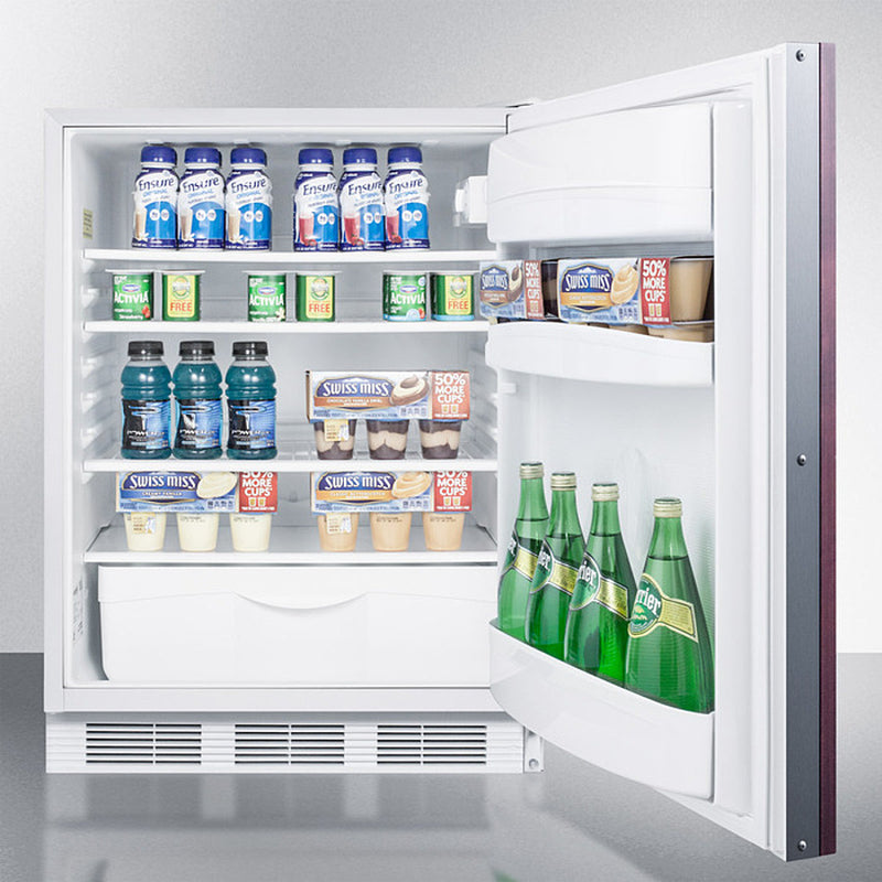 Accucold 24" Wide Built-In All-Refrigerator with Integrated Door Frame ADA Compliant Full