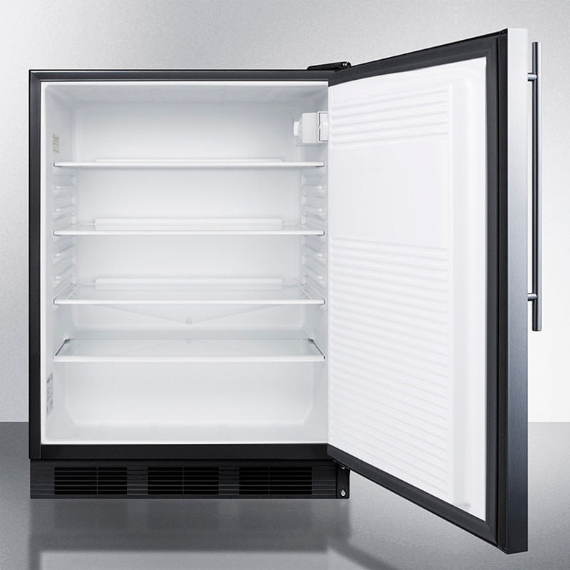 Accucold 24" Wide Built-In All-Refrigerator with Thin Handle ADA Compliant Open