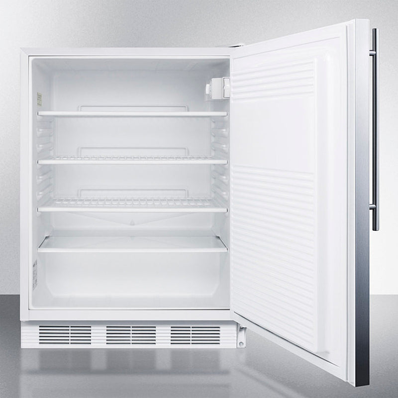 Accucold 24" Wide Built-In All-Refrigerator with Thin Handle ADA Compliant Open
