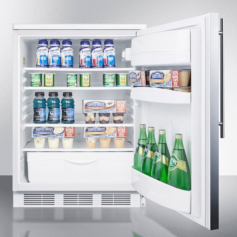 Accucold 24" Wide Built-In All-Refrigerator with Thin Handle Full