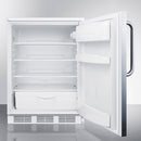 Accucold 24" Wide Built-In All-Refrigerator with Towel Bar Handle Open