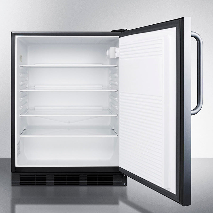 Accucold 24" Wide Built-In All-Refrigerator with Towel Bar Handle