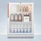 Accucold 24" Wide Built-In Beverage Center with Antimicrobial Pure Copper Handle ADA Compliant