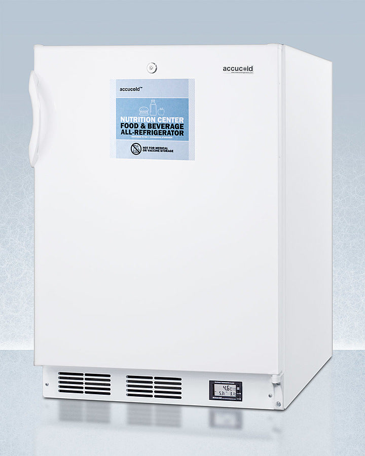 Accucold 24" Wide Nutrition Center Built-In All-Refrigerator ADA Compliant