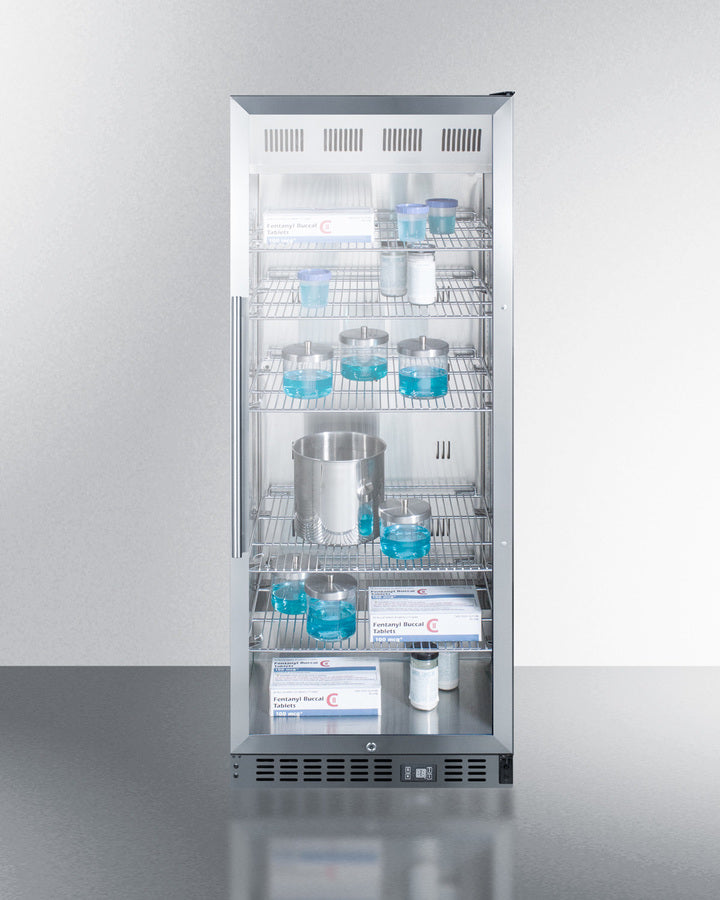 Accucold 24" Wide Pharmacy Refrigerator in Stainless Steel Full