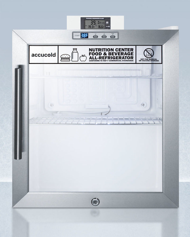 Accucold Compact Nutrition Center All-Refrigerator with Glass Door