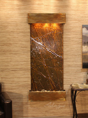 Adagio Inspiration Falls Square Rustic Copper Brown Marble