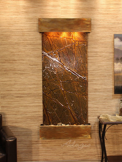 Adagio Inspiration Falls Square Rustic Copper Brown Marble