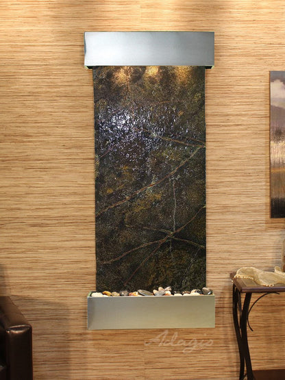 Adagio Inspiration Falls Square Stainless Steel Green Marble