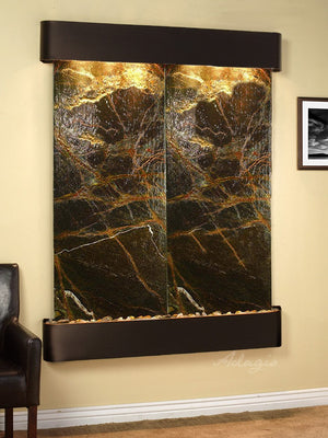 Adagio Majestic River Round Blackened Copper Green Marble