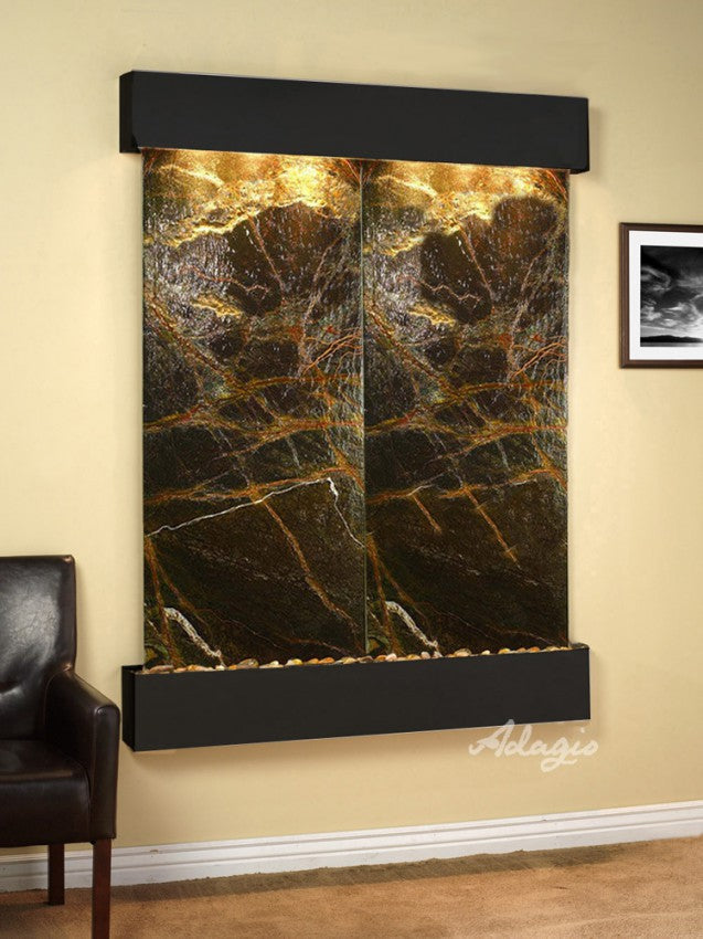 Adagio Majestic River Square Blackened Copper Green Marble