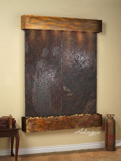 Adagio Majestic River Square Rustic Copper Multi Color Natural Slate